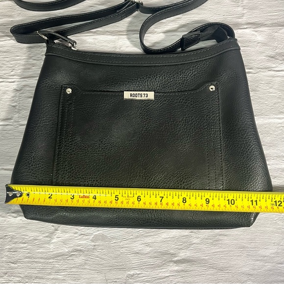Roots Black Pebbled Faux Leather Crossbody Bag - Picture 13 of 15